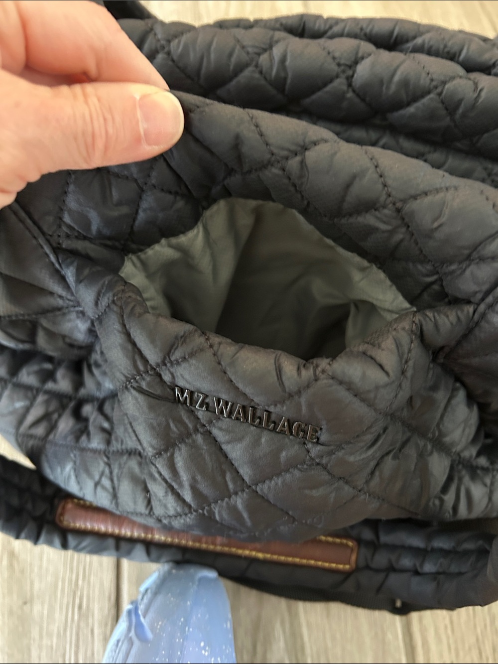 MZ Wallace Jim travel bag Black Quilted Nylon Shoulder Bag - Picture 13 of 15